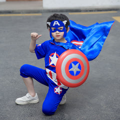 Captain America Cartoon Costume for Kids' Performances