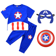 Captain America Cartoon Costume for Kids' Performances