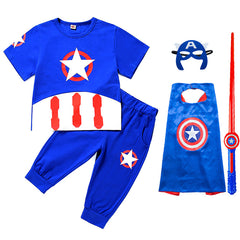 Captain America Cartoon Costume for Kids' Performances