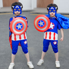 Captain America Cartoon Costume for Kids' Performances
