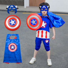 Captain America Cartoon Costume for Kids' Performances