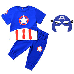 Captain America Cartoon Costume for Kids' Performances