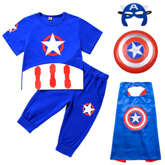Captain America Cartoon Costume for Kids' Performances