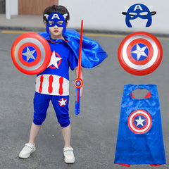 Captain America Cartoon Costume for Kids' Performances