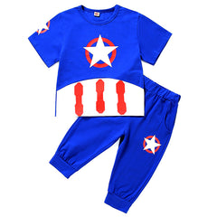 Captain America Cartoon Costume for Kids' Performances