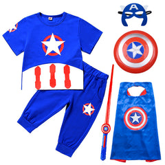 Captain America Cartoon Costume for Kids' Performances