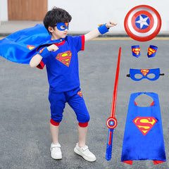 Captain America Cartoon Dance Outfit for Boys