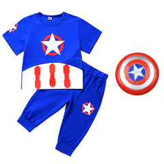 Captain America Cartoon Costume for Kids' Performances